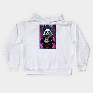 Cute gothic panda Kids Hoodie